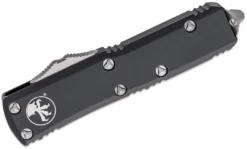 Microtech UTX-85 S/E Black Handle Stonewashed Blade 231-10