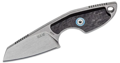 MANIAGO KNIFE MAKERS MKM Knives Jesper Voxnaes Mikro 2 Fixed Blade Neck Knife 1.97" M390, Carbon
