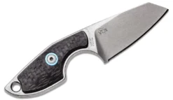 MANIAGO KNIFE MAKERS MKM Knives Jesper Voxnaes Mikro 2 Fixed Blade Neck Knife 1.97" M390, Carbon