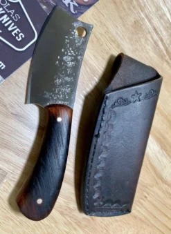 NICHOLAS NICHOLS Limited Edition Knives Nic Nichols Mini Cleaver Makers Mark Bourbon Handles Limited Edition