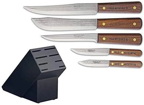 Top 10 🛒 ONTARIO OLD HICKORY 5 PC KITCHEN KNIFE SET WITH BLOCK (USA) ) 🌟 3 ONTARIO OLD HICKORY 5 PC KITCHEN KNIFE SET WITH BLOCK (USA) )