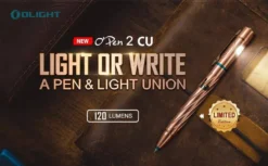 OLIGHT OPEN 2 Cu 120 Lumens USB Rechargeable LED Pen Light, EDC Flashlight (Limited Ed)