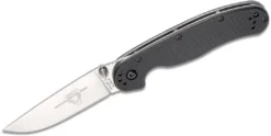 Ontario RAT 2 Folding Knife 3.0" Satin Plain Blade, Black Nylon Handles - 8860