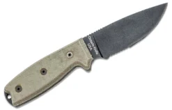 Ontario RAT-3 Survival Knife 3.75" Plain Blade, Micarta - 8665 Ontario Knives