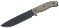 Ontario Knives Ontario RAT-7 Survival Knife 7" Plain Blade, Micarta Handles, Nylon Sheath - 8668