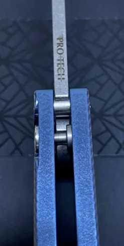 PROTECH KNIVES Pro-Tech Malibu 5241 Blue Titanium Custom Reverse Tanto Flipper