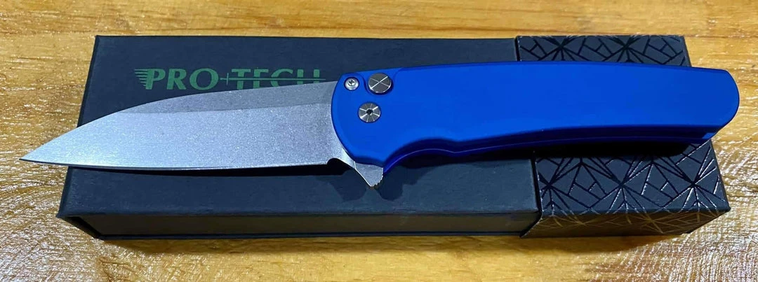 Discount 😍 PROTECH KNIVES Pro-Tech Malibu Wharncliffe Plunge Lock Flipper Knife Blue (3.3" Stonewash) ❤️ 3 PROTECH KNIVES Pro-Tech Malibu Wharncliffe Plunge Lock Flipper Knife Blue (3.3" Stonewash)
