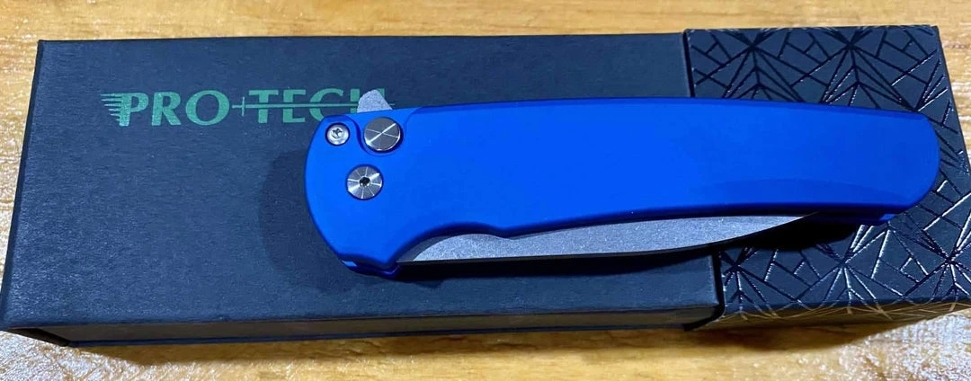 Discount 😍 PROTECH KNIVES Pro-Tech Malibu Wharncliffe Plunge Lock Flipper Knife Blue (3.3" Stonewash) ❤️ 4 PROTECH KNIVES Pro-Tech Malibu Wharncliffe Plunge Lock Flipper Knife Blue (3.3" Stonewash)