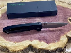 Outlet ๐งจ PROTECH KNIVES Pro-Tech Rockeye Auto Black Handle, Stonewash S35VN Blade LG301 ๐ 17 PROTECH KNIVES Pro-Tech Rockeye Auto Black Handle, Stonewash S35VN Blade LG301
