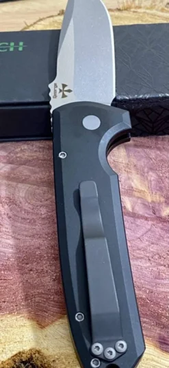 Outlet ๐งจ PROTECH KNIVES Pro-Tech Rockeye Auto Black Handle, Stonewash S35VN Blade LG301 ๐ 18 PROTECH KNIVES Pro-Tech Rockeye Auto Black Handle, Stonewash S35VN Blade LG301