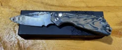 PROTECH KNIVES Pro-Tech Strider SnG Custom Auto Camo G-10 Damascus Blade Pearl Button 2436-DAMASCUS All Knife Brands