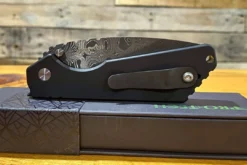 PROTECH KNIVES Pro-Tech Strider SnG Custom Auto Camo G-10 Damascus Blade Pearl Button 2436-DAMASCUS All Knife Brands
