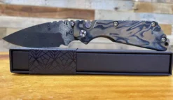 PROTECH KNIVES Pro-Tech Strider SnG Custom Auto Camo G-10 Damascus Blade Pearl Button 2436-DAMASCUS All Knife Brands