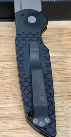 PROTECH KNIVES Pro-Tech TR-3 MC1 Magnacut Knife Fish Scale Black