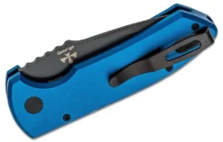 Protech Knives Les George SBR Black DLC Blue Handle Knife LG403-BLUE