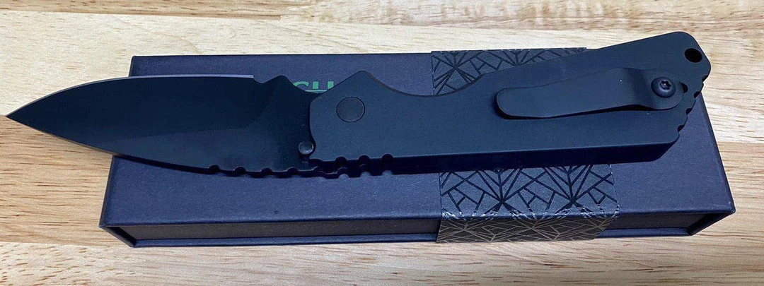 Cheapest 😍 PROTECH KNIVES Protech Strider SnG Auto 2403-OP Operator Black W/Tritium Button All Knife Brands 💯 6 PROTECH KNIVES Protech Strider SnG Auto 2403-OP Operator Black W/Tritium Button All Knife Brands