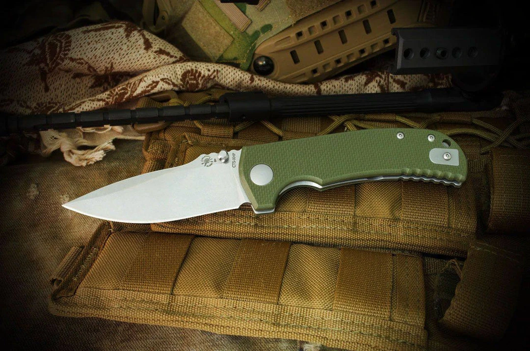 Brand new ๐ฏ SPARTAN BLADES Spartan Field Grade Les George Astor SFBL8CR Folding Knife 3.625" CTS-XHP OD ๐ 7 SPARTAN BLADES Spartan Field Grade Les George Astor SFBL8CR Folding Knife 3.625" CTS-XHP OD