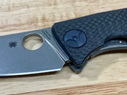 Spyderco C235CFTIP Drunken Folding Knife 3.5" S90V Carbon Fiber / Titanium (Pre-Owned) Spyderco Knives