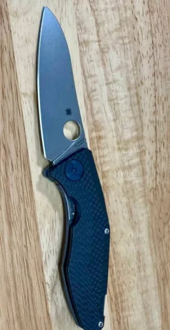 Spyderco C235CFTIP Drunken Folding Knife 3.5" S90V Carbon Fiber / Titanium (Pre-Owned) Spyderco Knives