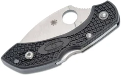 Spyderco Dragonfly 2 Wharncliffe Knife 2.28" Satin Plain Blade, Black Handles
