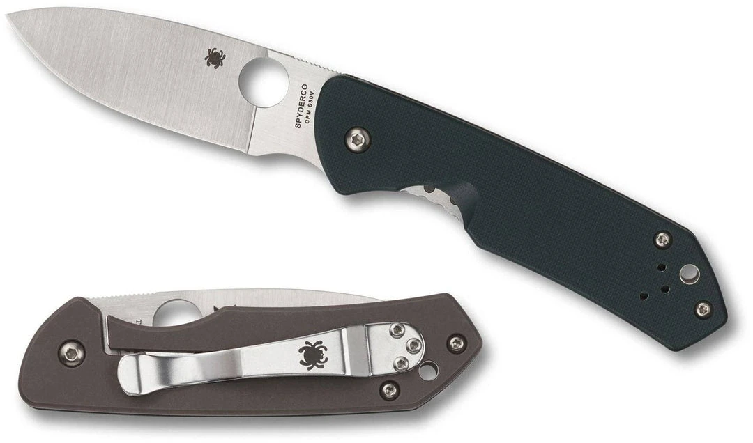 Best Pirce 😍 Spyderco Jerry Brouwer Knife 2.77" S30V Satin Blade G10 - Ti Handles 👍 4 Spyderco Jerry Brouwer Knife 2.77" S30V Satin Blade G10 - Ti Handles