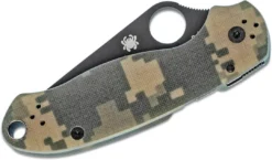Spyderco Knives Spyderco Para 3 Knife 3" CPM-S45VN Black Plain Blade, Digital Camo G10 Handles
