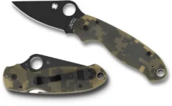 Wholesale 🎁 Spyderco Knives Spyderco Para 3 Knife 3" CPM-S45VN Black Plain Blade, Digital Camo G10 Handles 🛒 9 Spyderco Knives Spyderco Para 3 Knife 3