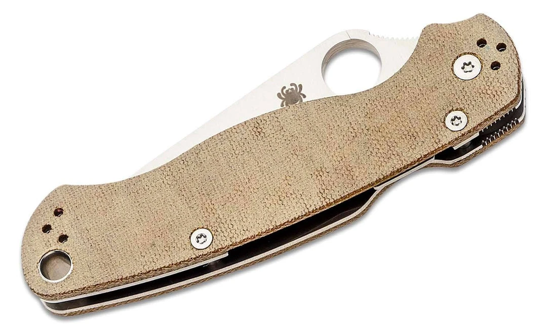 Discount 🌟 Spyderco Paramilitary 2 C81MPCW2 Folding Knife 3.47" CruWear Canvas Micarta Spyderco Knives 🥰 4 Spyderco Paramilitary 2 C81MPCW2 Folding Knife 3.47" CruWear Canvas Micarta Spyderco Knives