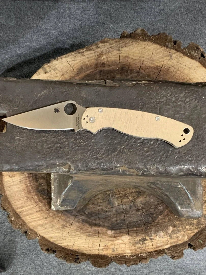 Discount 🌟 Spyderco Paramilitary 2 C81MPCW2 Folding Knife 3.47" CruWear Canvas Micarta Spyderco Knives 🥰 8 Spyderco Paramilitary 2 C81MPCW2 Folding Knife 3.47" CruWear Canvas Micarta Spyderco Knives