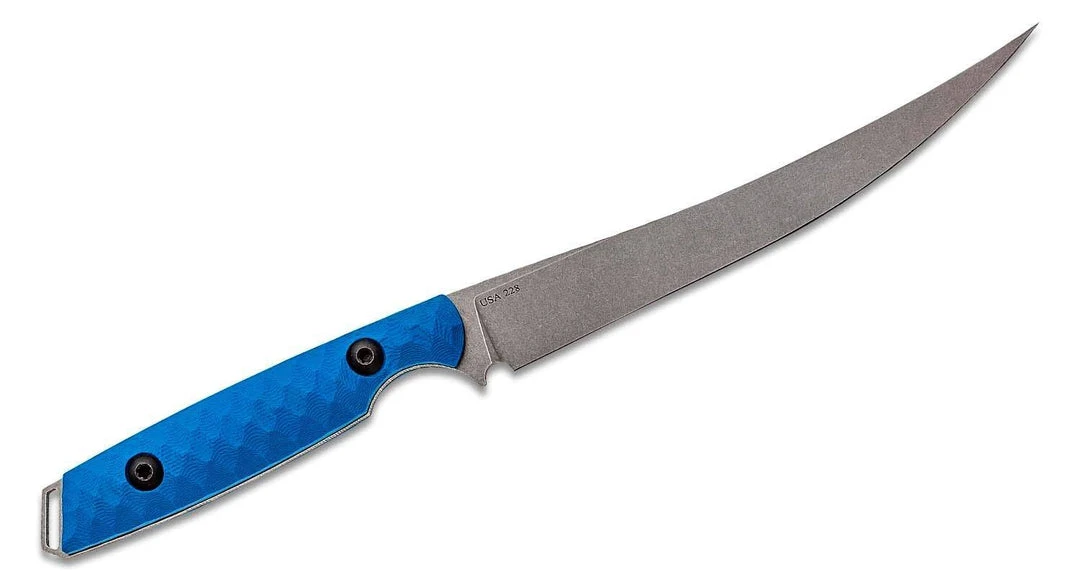 Hot Sale 🔥 TOOR KNIVES Toor Avalon Fillet Knife 6" CPM-154 Stonewashed Fillet, Leviathan Blue G10 Handles 💯 5 TOOR KNIVES Toor Avalon Fillet Knife 6" CPM-154 Stonewashed Fillet, Leviathan Blue G10 Handles