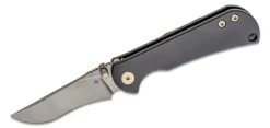 TOOR KNIVES Toor Chasm Folding Knife 3" CPM-154 Stonewashed, Black Titanium Handles - FL154R