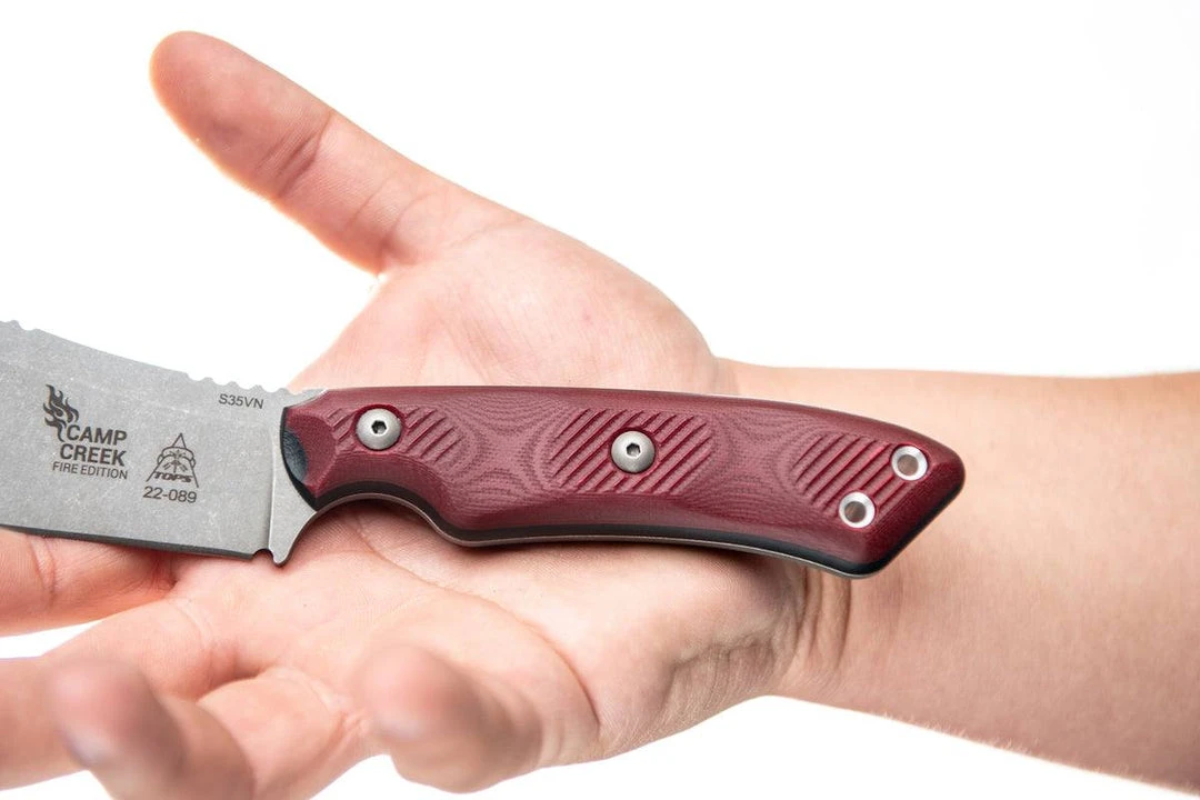 Wholesale π₯ TOPS KNIVES All Knife Brands TOPS CPCKFE-01 Camp Creek Fire Edition Tumbled S35VN Red Black G10 Fixed Blade π€© 12 TOPS KNIVES All Knife Brands TOPS CPCKFE-01 Camp Creek Fire Edition Tumbled S35VN Red Black G10 Fixed Blade