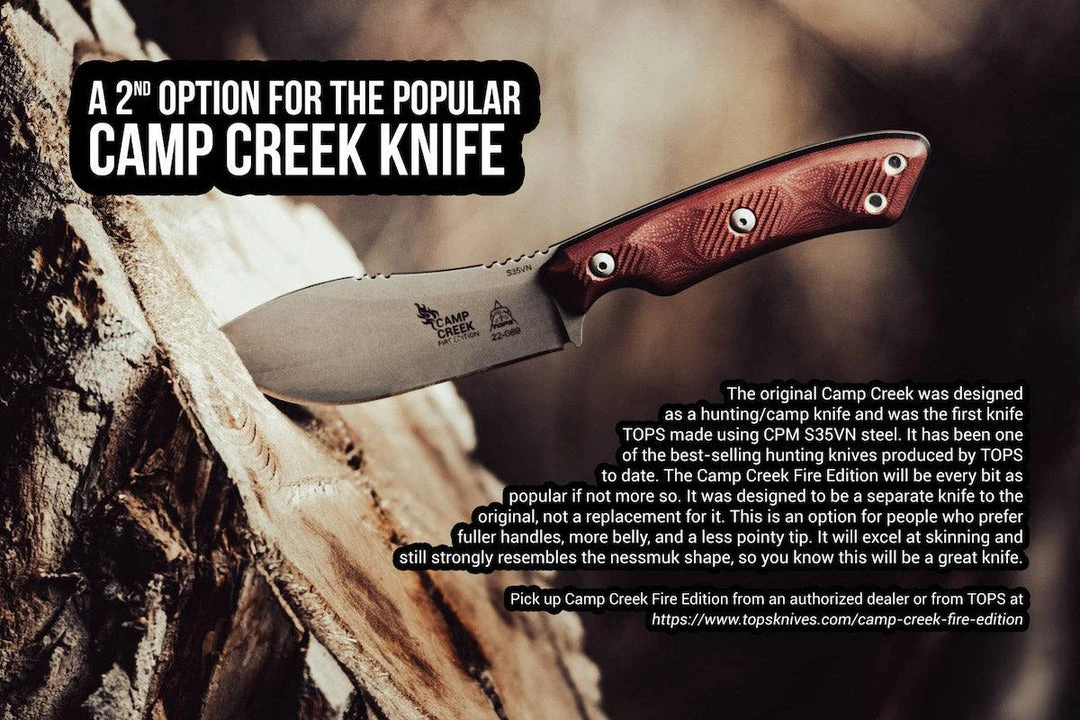 Wholesale π₯ TOPS KNIVES All Knife Brands TOPS CPCKFE-01 Camp Creek Fire Edition Tumbled S35VN Red Black G10 Fixed Blade π€© 4 TOPS KNIVES All Knife Brands TOPS CPCKFE-01 Camp Creek Fire Edition Tumbled S35VN Red Black G10 Fixed Blade