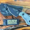 TOPS KNIVES All Knife Brands TOPS Wolf Pup Black 1095 Carbon Blade Linen Micarta Handles