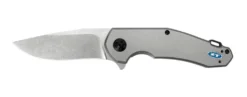 Zero Tolerance 0220 Jens Anso Flipper 3.5" S35VN Stonewashed Blade, Titanium Handles
